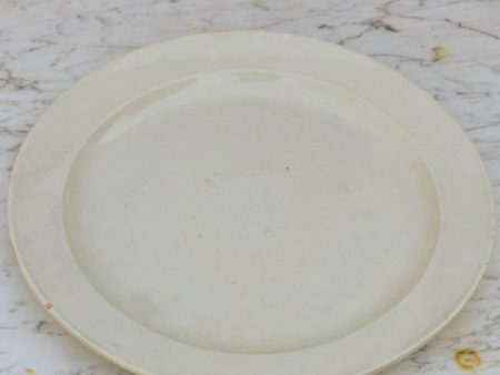 Large antique French platter - white 15  For Discount