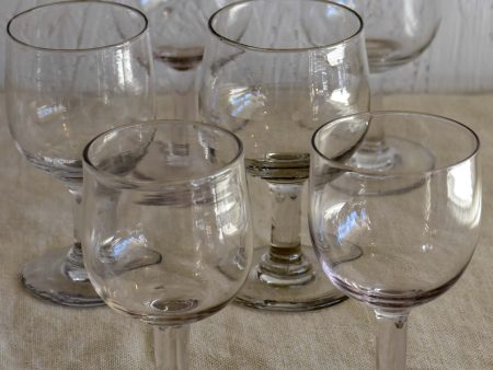 Collection of six antique French wine glasses Online