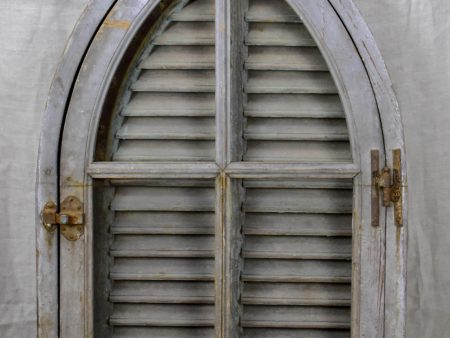 Antique French window with shutters - peaked arch Hot on Sale