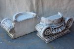 Pair of vintage Italian Ionic column capitals Online Hot Sale