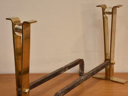 Pair of mid-century andirons Online Sale