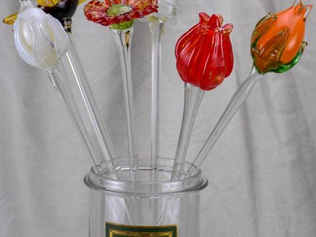 Collection of six 1960 s Murano glass flowers 20  Online Hot Sale