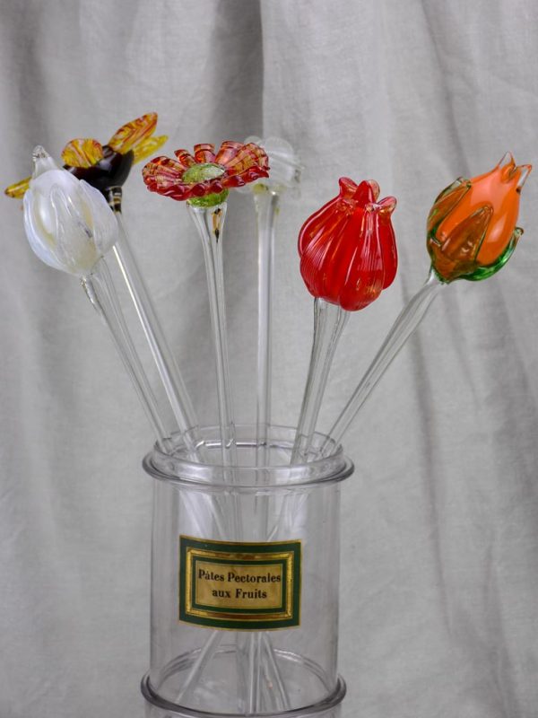 Collection of six 1960 s Murano glass flowers 20  Online Hot Sale