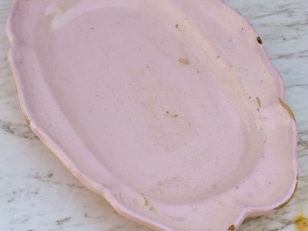 19th Century French platter - white   pink For Cheap