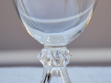 Six vintage crystal white wine glasses on Sale