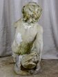 Antique Italian garden sculpture - boy on a flying goose 35  Online now