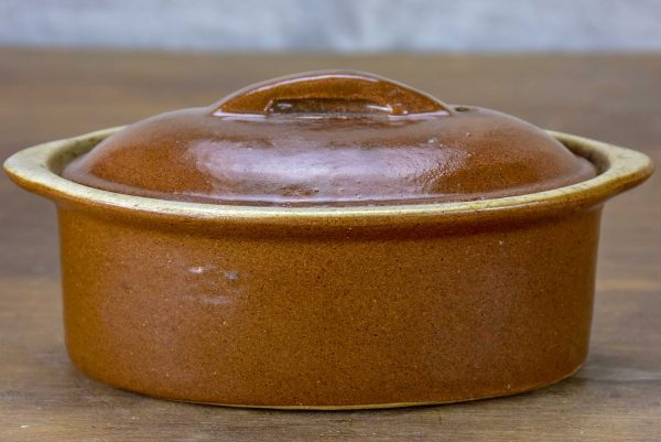 Two late 19th Century French tureens with brown glaze For Sale