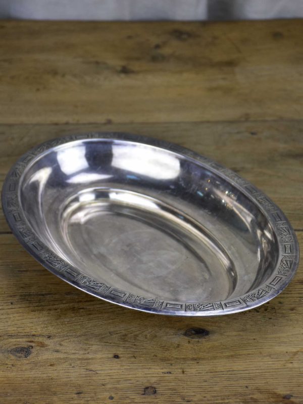 Antique French silver serving dish Fashion