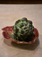 French Faience Majolica artichoke with leaf Discount