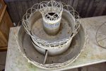 French three tier 19th Century zinc jardiniere Online now