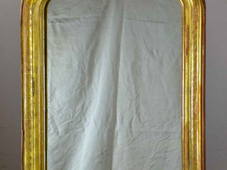 19th Century Louis Philippe mirror with gold frame and crest 26” x 35” Online