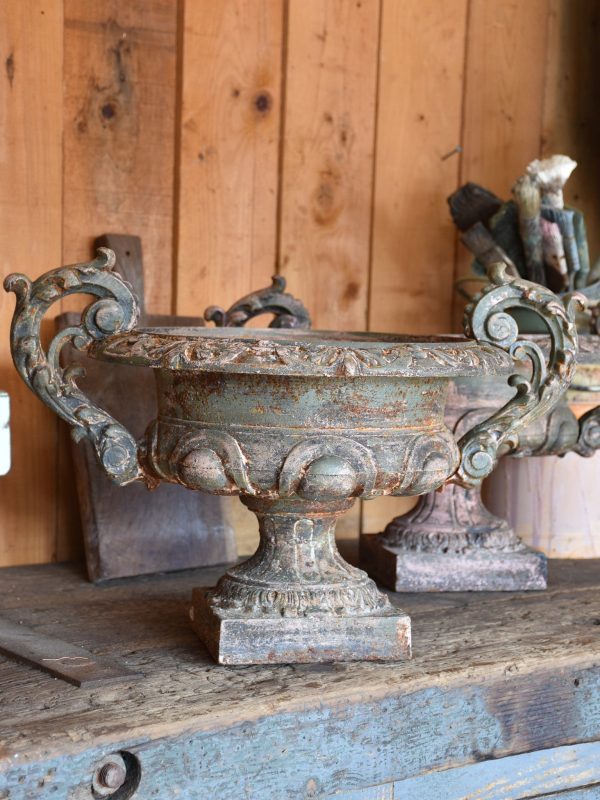 Pair of antique Medici urns with green   pink patina Cheap