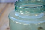 Antique French preserving jar with blue   green glass For Cheap