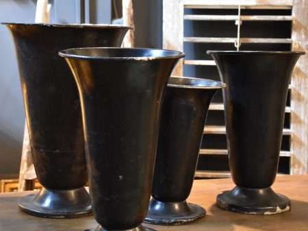 Vintage French Florist Vases - black Supply