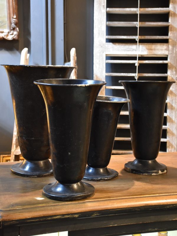 Vintage French Florist Vases - black Supply