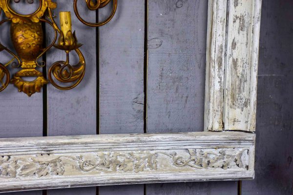 Very large antique French frame with white patina Online