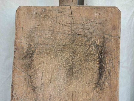 Antique French cutting board with worn surface 15 ¼   For Sale