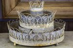 French three tier 19th Century zinc jardiniere Online now