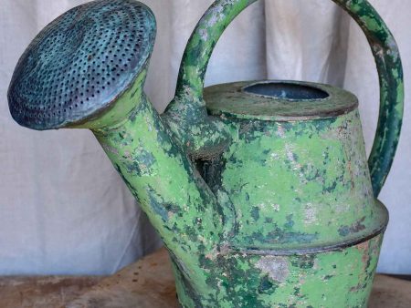 18th Century French watering can with green patina Cheap