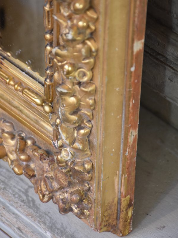 Mirror, large, gilded with decorative frame Online Hot Sale