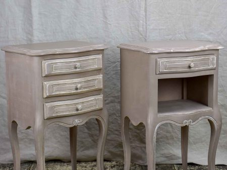 A pair of French Louis XV style nightstands with painted finish Online