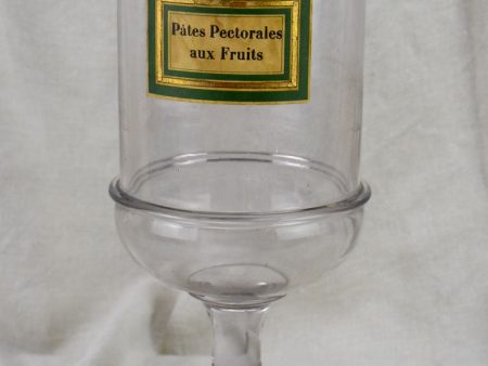 Late 19th Century glass apothecary jar 14¼  For Sale