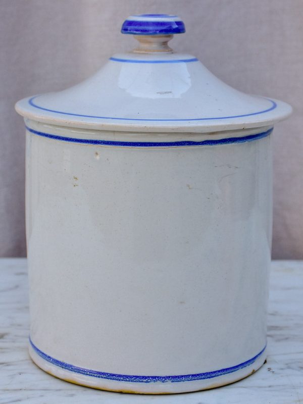 Early 20th Century French ceramic Tabac container Online now