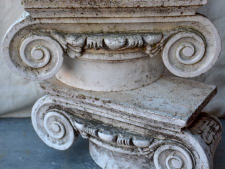 Pair of vintage Italian Ionic column capitals Online Hot Sale