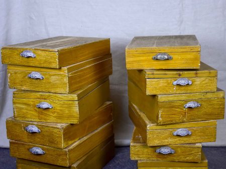 Set of twelve antique French boxes from a glove shop Sale