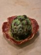 French Faience Majolica artichoke with leaf Discount