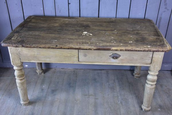 Rustic French butcher s table with drawer Online now