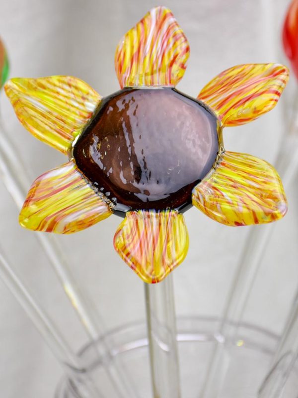 Collection of six 1960 s Murano glass flowers 20  Online Hot Sale