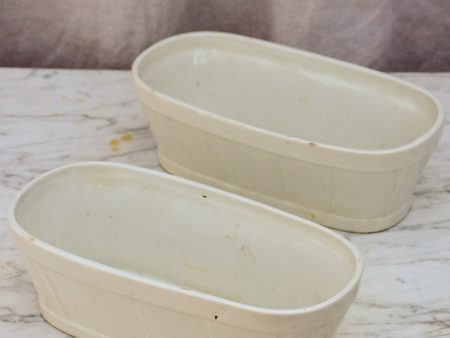 Pair of oval terrine dishes - faience Fashion