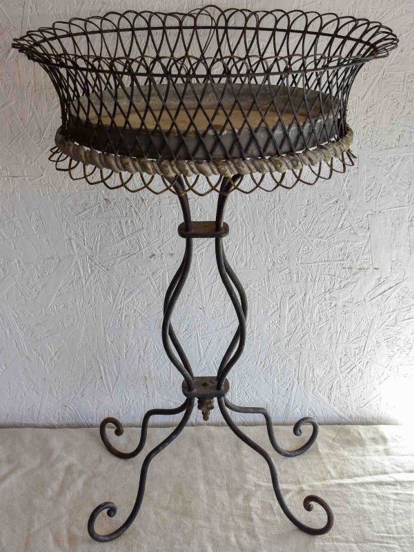 Vintage French garden pot plant stand For Sale