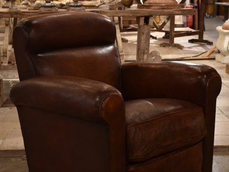 Vintage French leather club chair – 1960’s Online