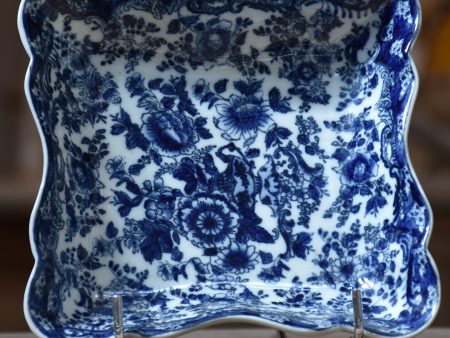 Antique square blue and white bowl – Chinese For Sale