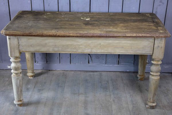 Rustic French butcher s table with drawer Online now