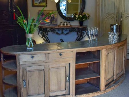 Exceptional antique French bar with zinc top For Discount