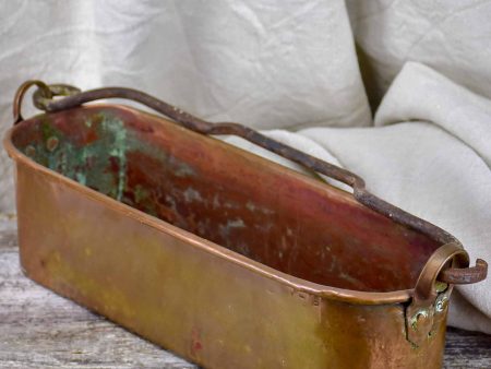 Antique French copper fish kettle Online now