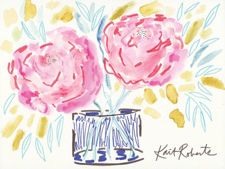 KR558 - Pleasant Peonies   - 16x12 on Sale