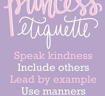 FMC197 - Princess Etiquette - 12x18 For Sale